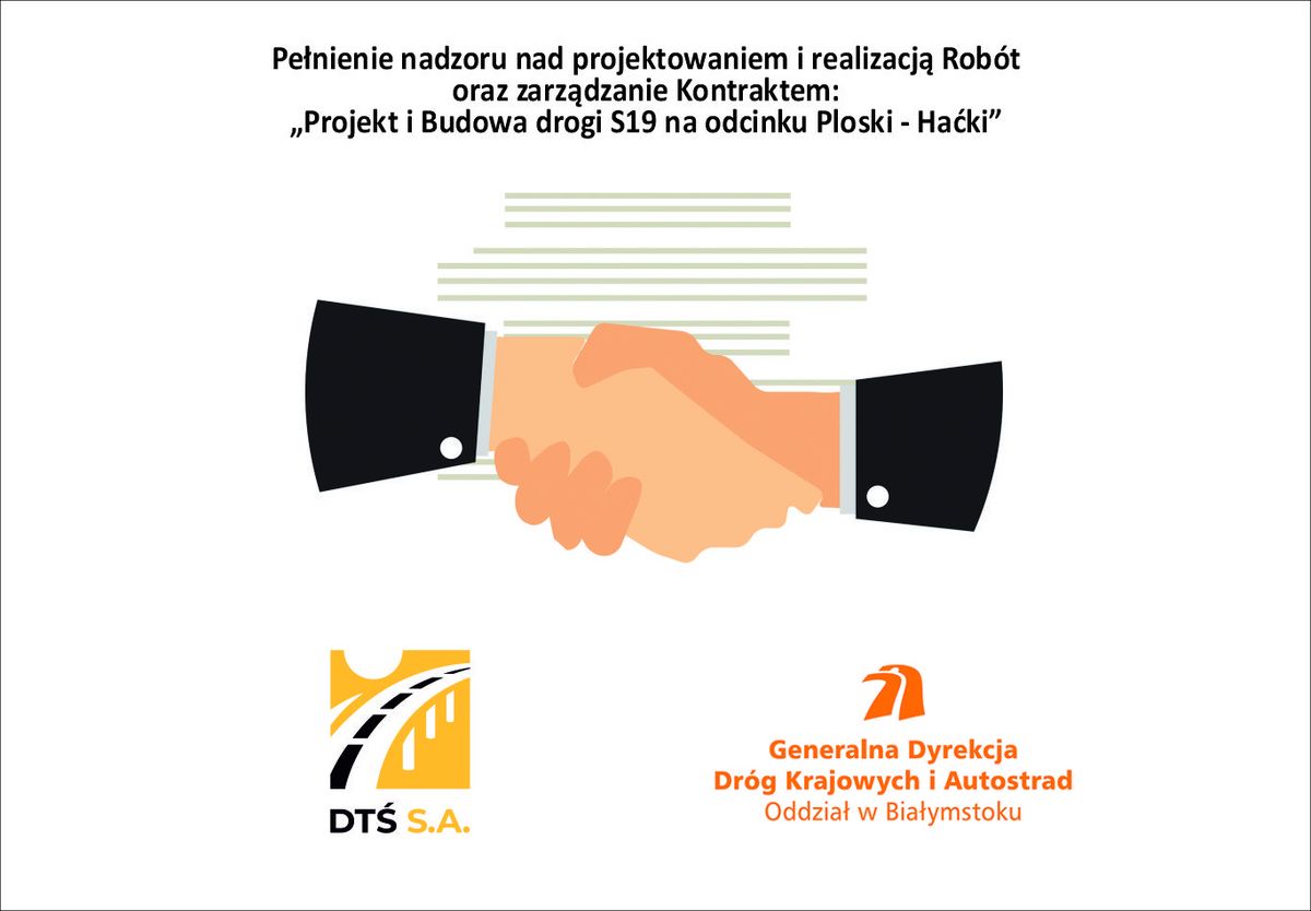 Contract signing for supervision and management: Design and construction of S19 road Płoski – Hacki